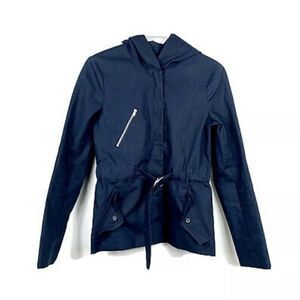 Theory Hooded Rain Parka Navy